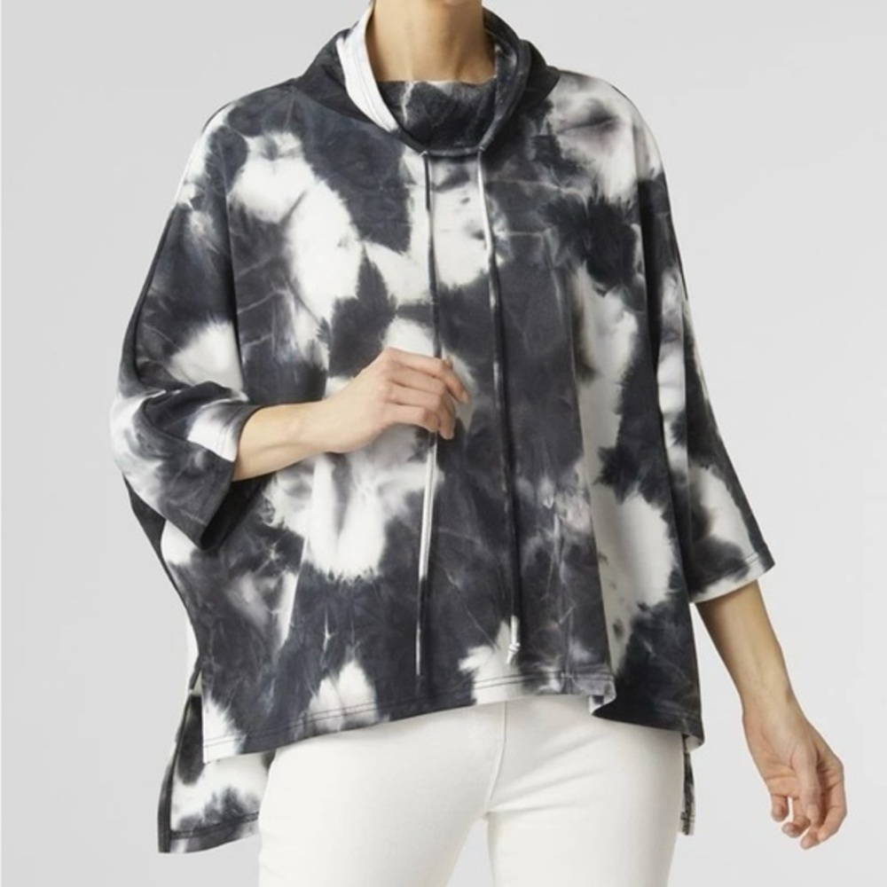 Coco + Carmen Gretta Oversized Tie Dye Cowl Neck Poncho Women One‎ Size Top